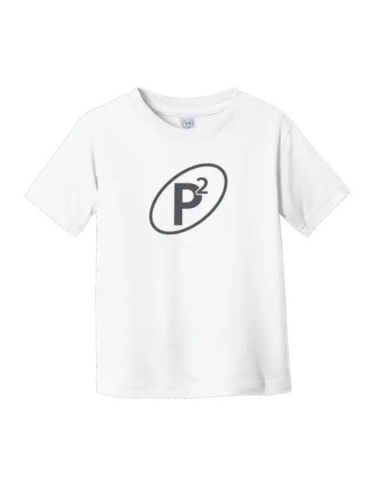 Rabbit Skins White Toddler Fine Jersey Tee w/P2 Icon Logo