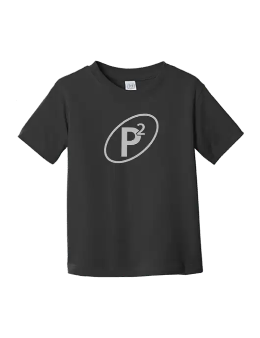 Rabbit Skins Black Toddler Fine Jersey Tee w/P2 Icon Logo
