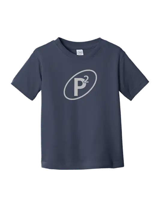 Rabbit Skins Navy Toddler Fine Jersey Tee w/P2 Icon Logo