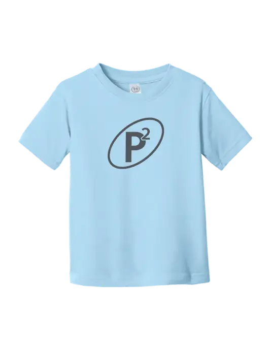 Rabbit Skins Light Blue Toddler Fine Jersey Tee w/P2 Icon Logo